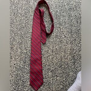 Christian Dior tie Red and Blue Stripe Designer Luxury 3in -J